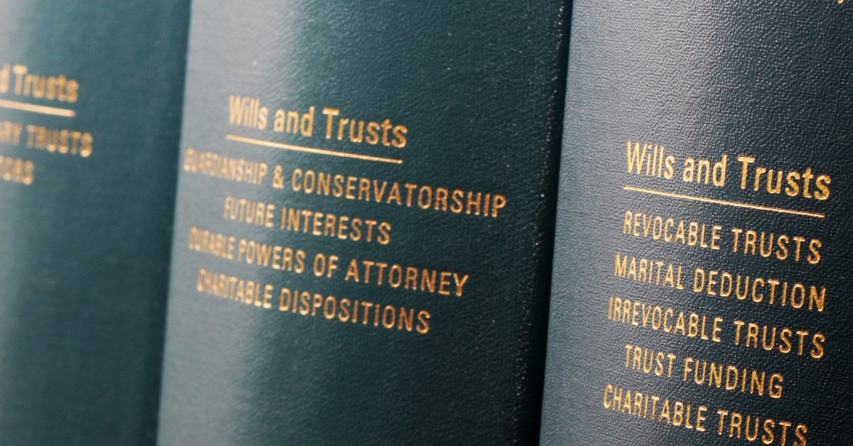 Closeup of a law textbook about guardianships and conservatorships